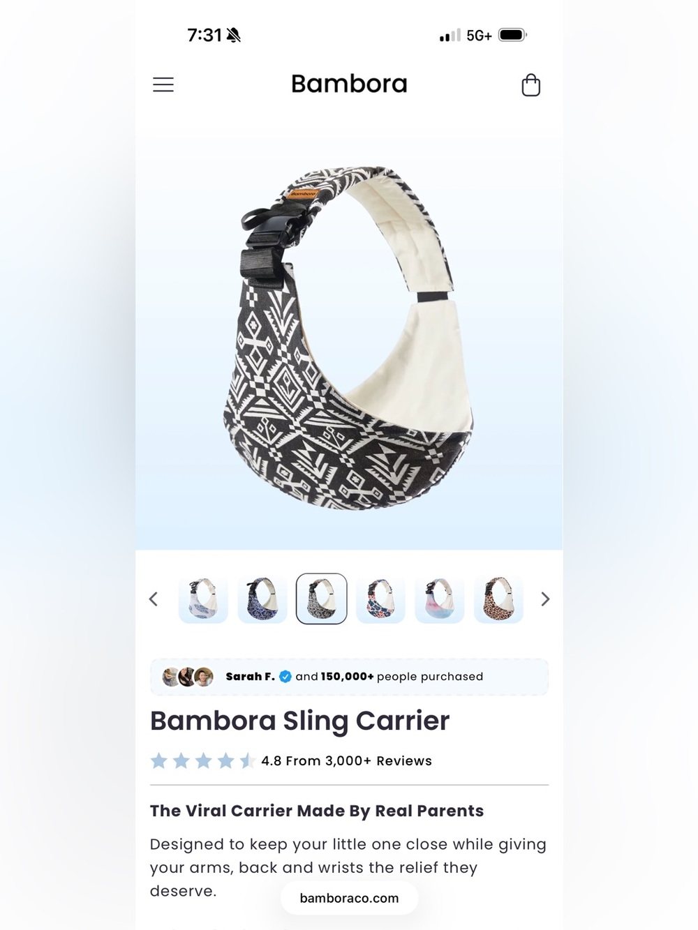 Bambora sling Carrier